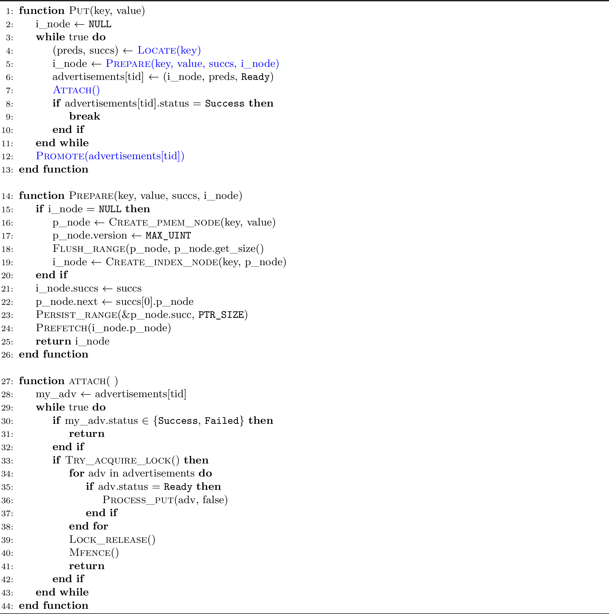 Figure 4: Put operation