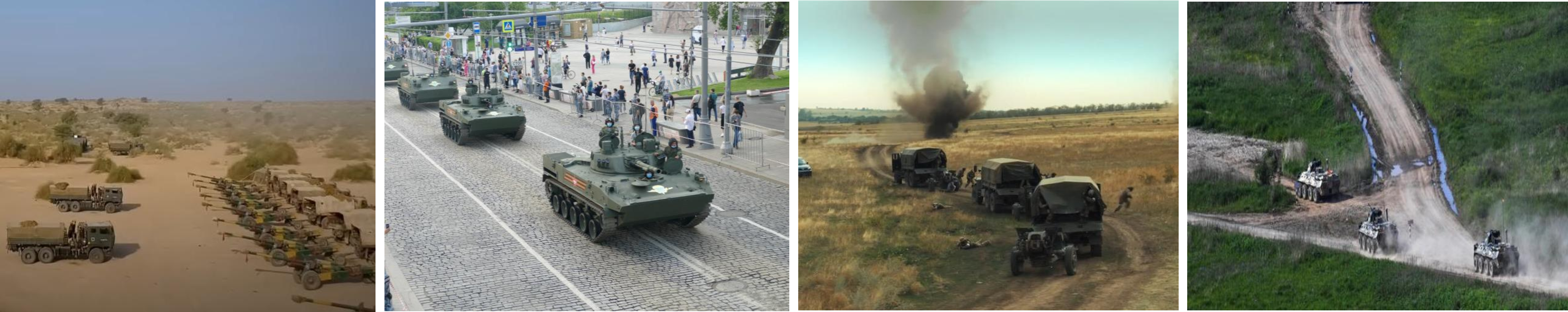Figure 3: Example images from the KIIT-MiTA dataset [16] showing some military target classes in an aerial drone scene.