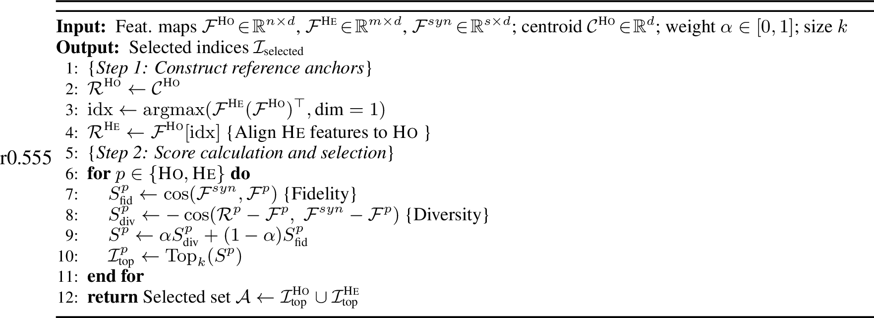 Figure 4: Data Selection with and
