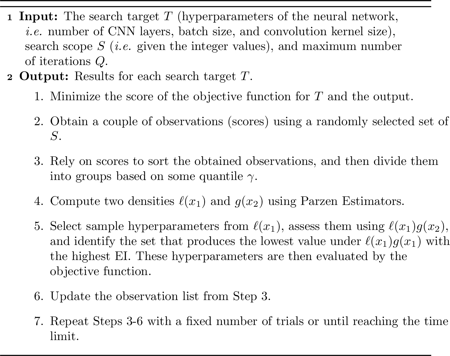 Figure 5: The Tree-Structured Parzen Estimator Algorithm