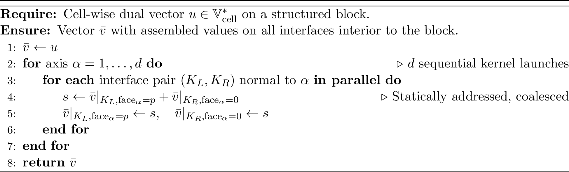 Figure 8: Dimensionally-split structured summation [27].