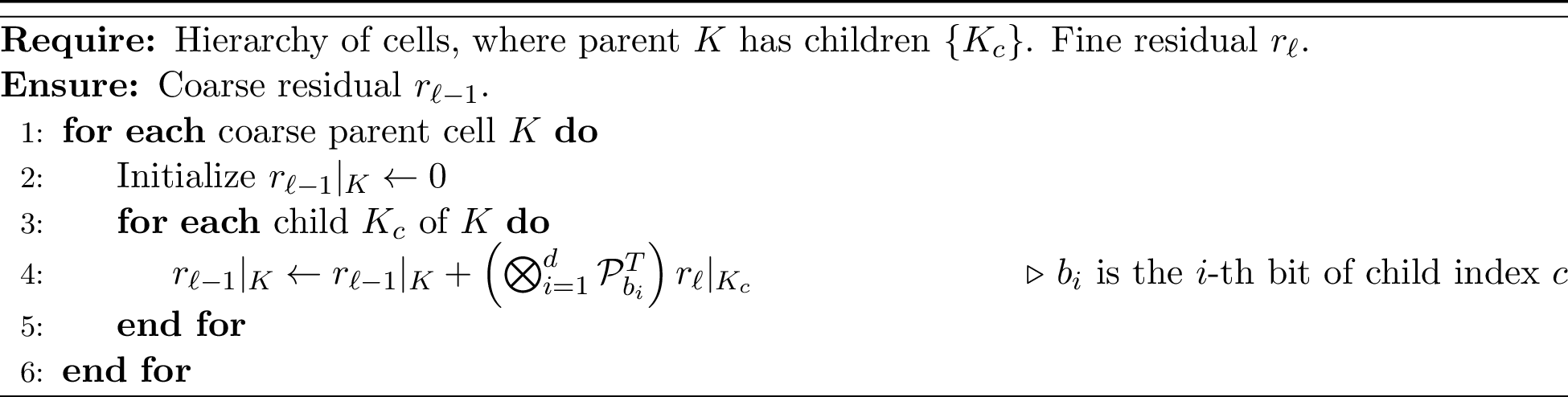 Figure 3: Restriction in Cell-Wise representation
