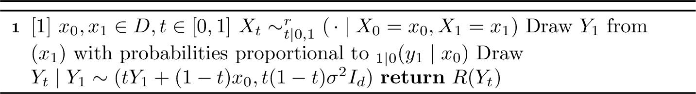 Figure 3: Bridge midpoint sampling for RBM