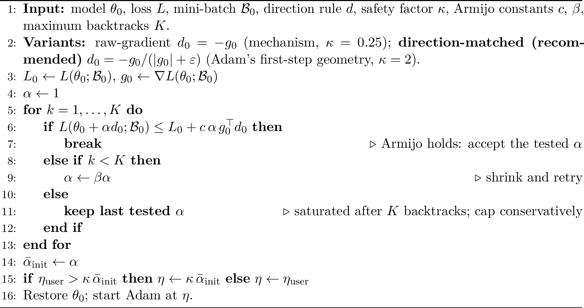 Figure 1: Init probe with safety cap (general descent direction d).