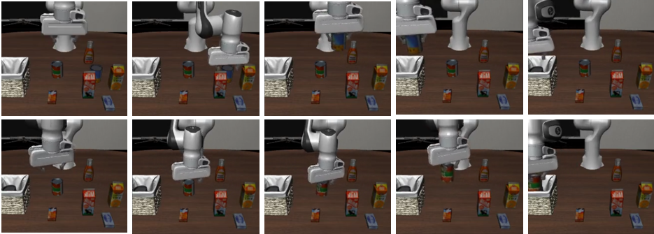 Figure 4: Demonstration of our XS-VLA on a Libero-Long task.