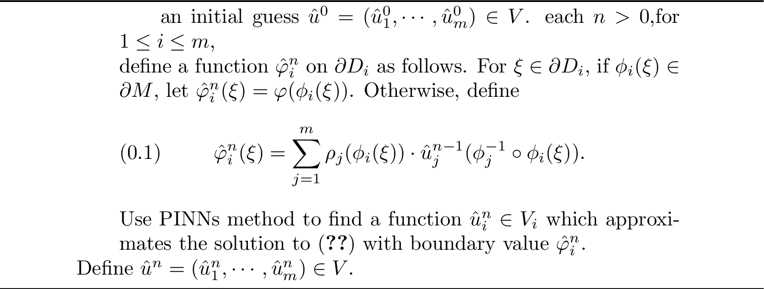 Figure 6: Numerical parallel DDM with PINNs to solve 3 , under Assumptions 3 and 4.
