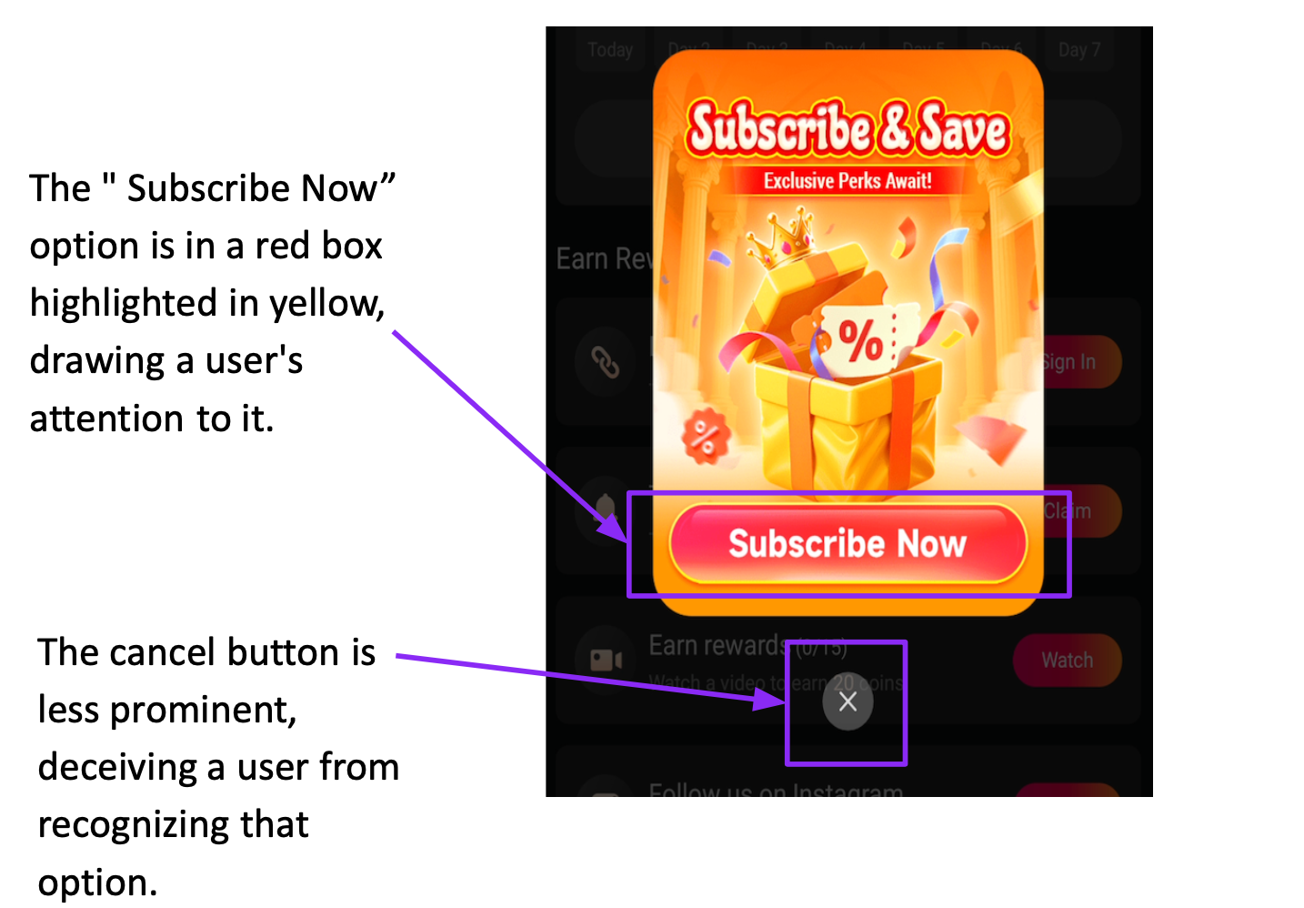 Figure 2: DramaBox [19] continuously displaying a pop-up as a form of nagging to force users to subscribe