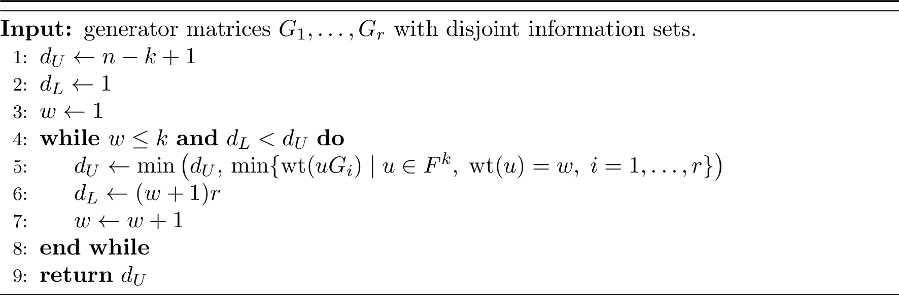 Figure 8: Parallel Brouwer–Zimmermann algorithm for finding the minimum distance