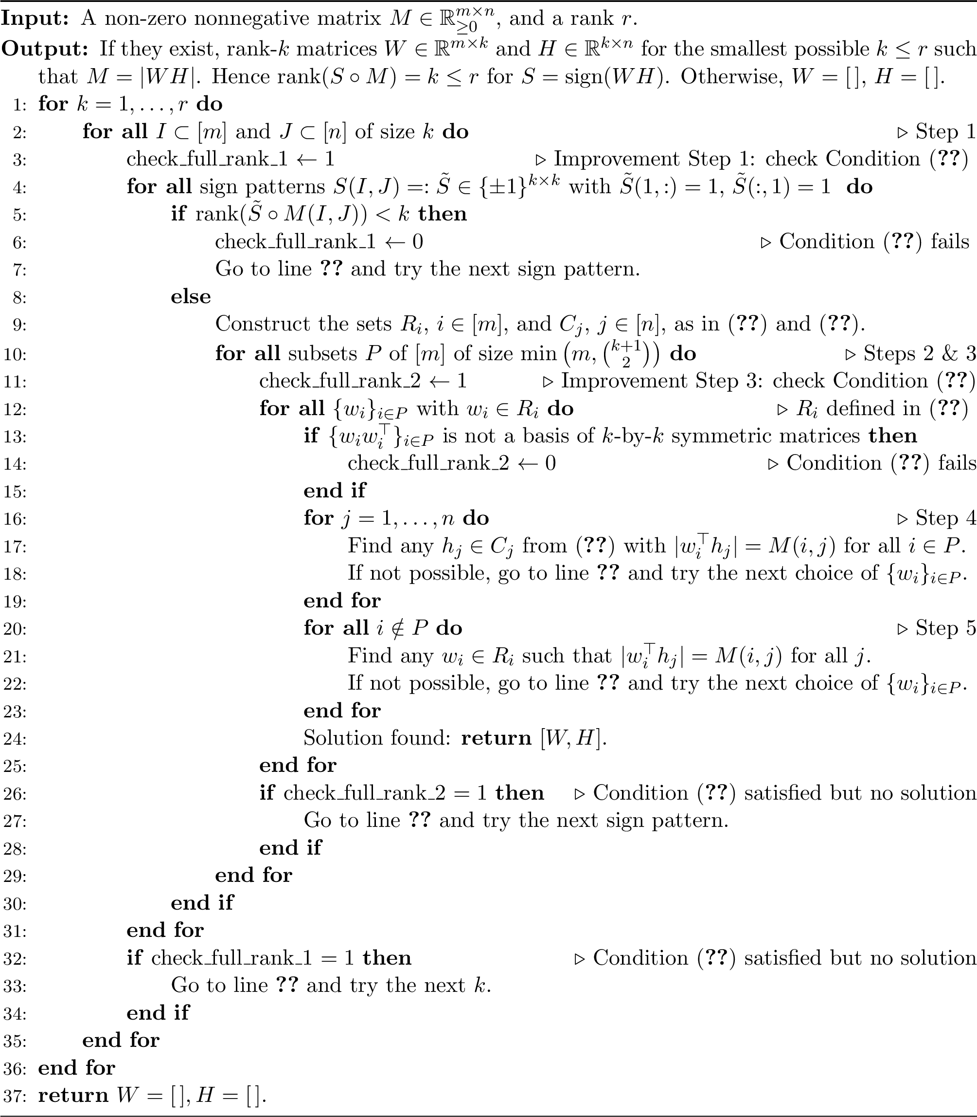 Figure 2: Solving the rank-r signing problem (Theorems 3 and 4)