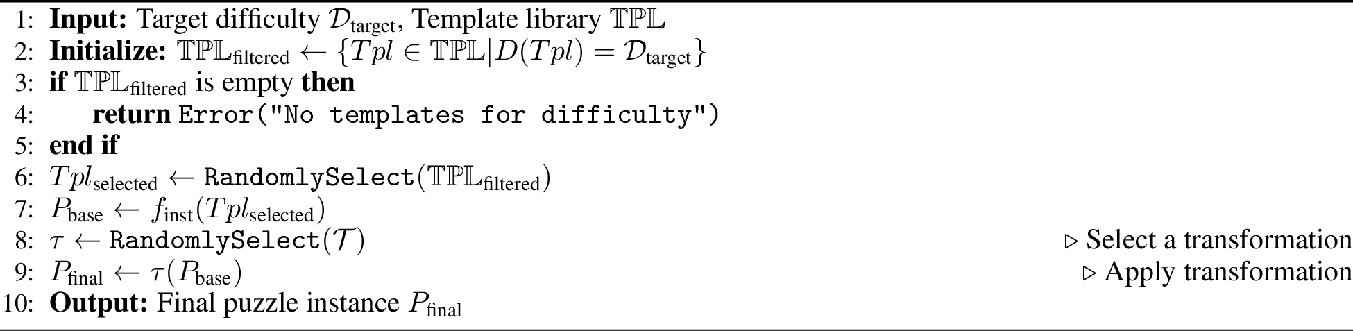 Figure 4: Real-time Puzzle Instantiation