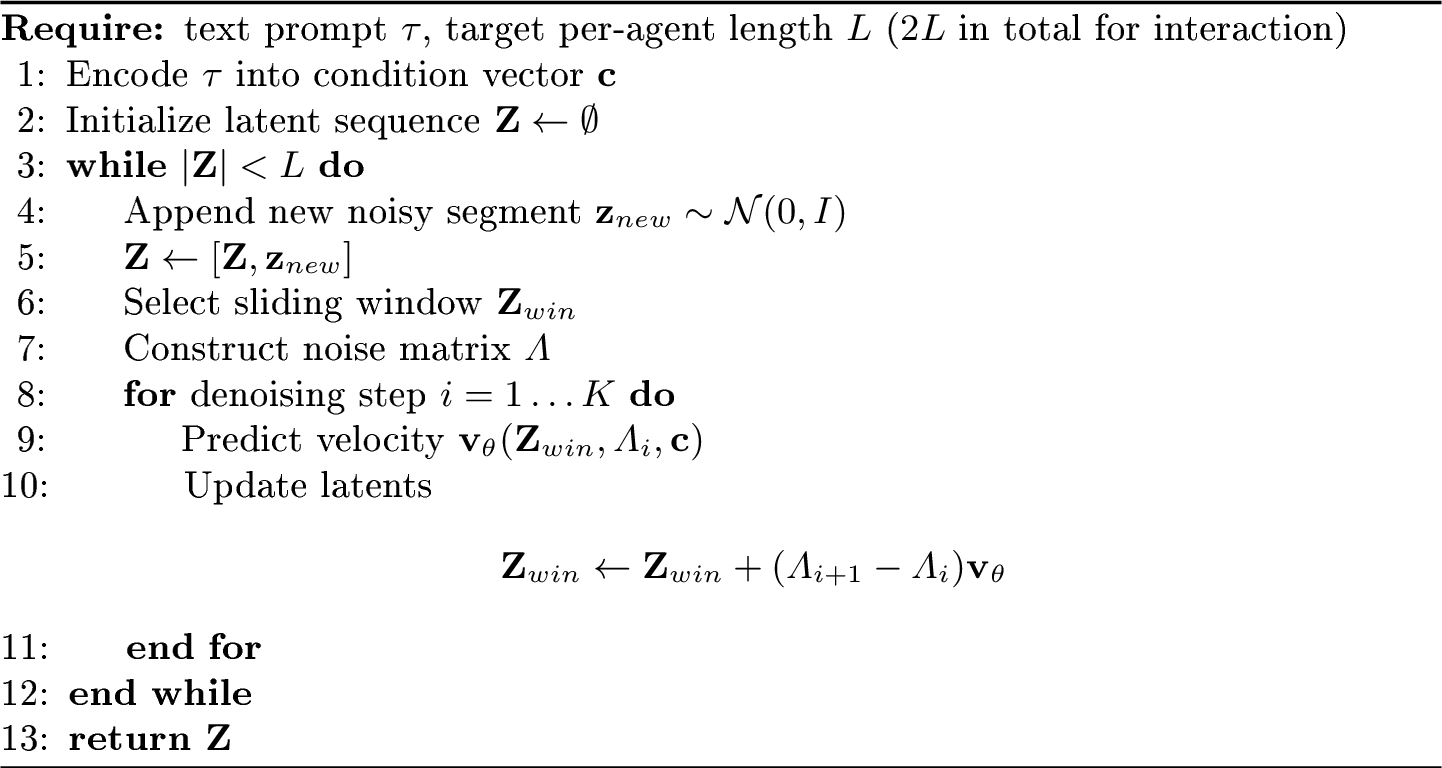 Figure 6: Streaming generation with a fixed prompt