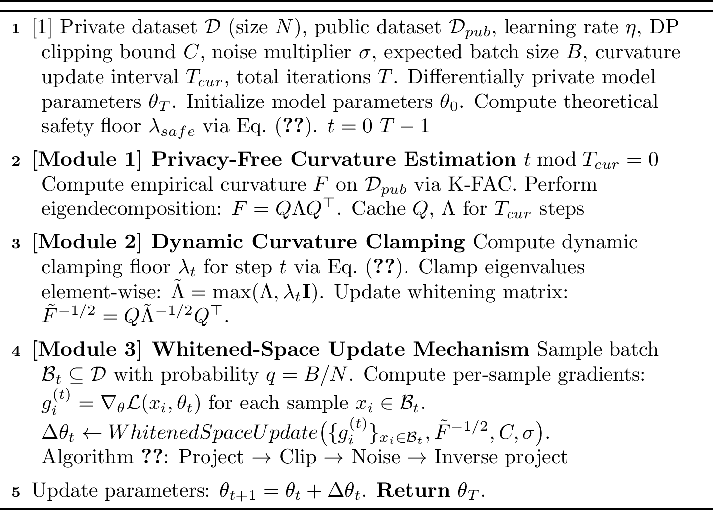 Figure 3: Differentially Private Natural Gradient Descent (DP-NGD)