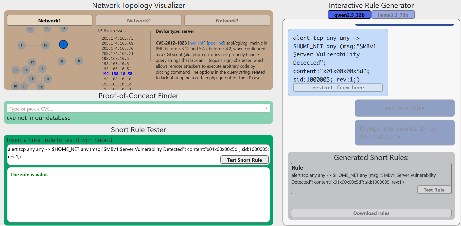 Figure 2: Overview of the system interface.