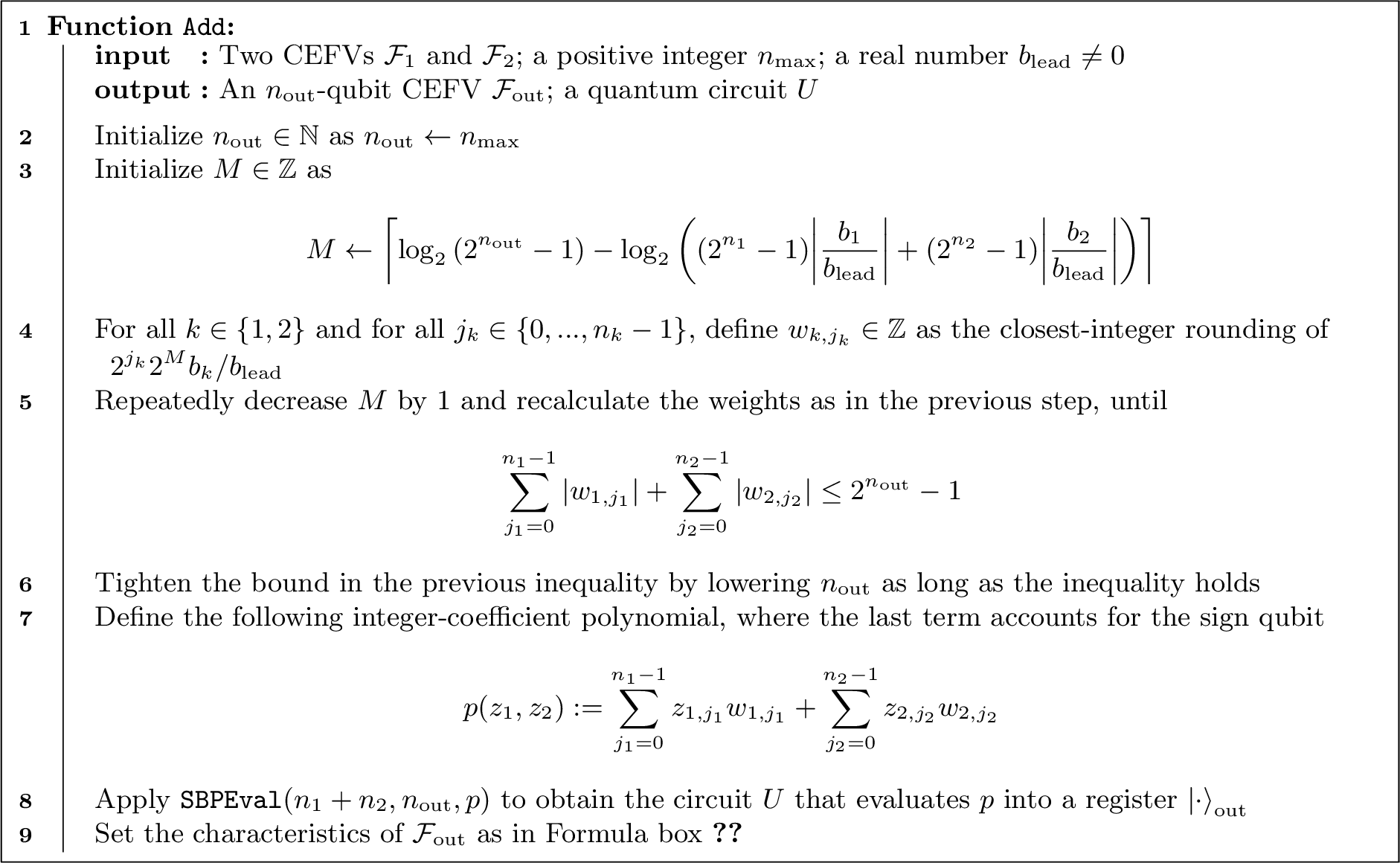 Figure 5: Addition between CEFVs with no-overflow guarantee. Refer to Prop. 13 for the details.