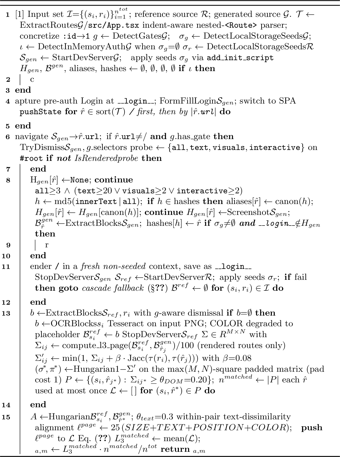 Figure 6: Computation of VFS for a single (application, model) pair (DOM-alignment default; cascade fallback in §11.1).