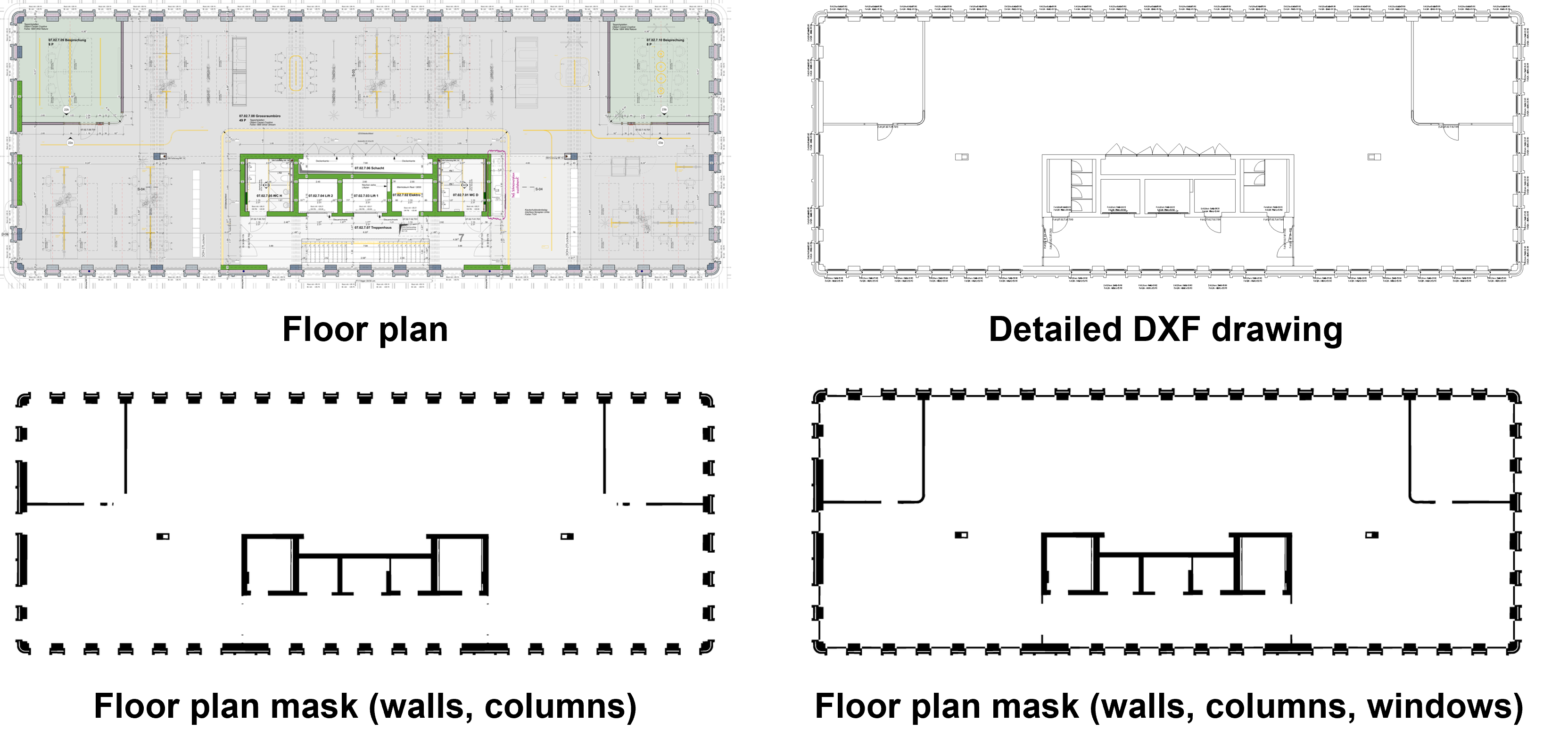 Figure 3: Types of provided floor plans.