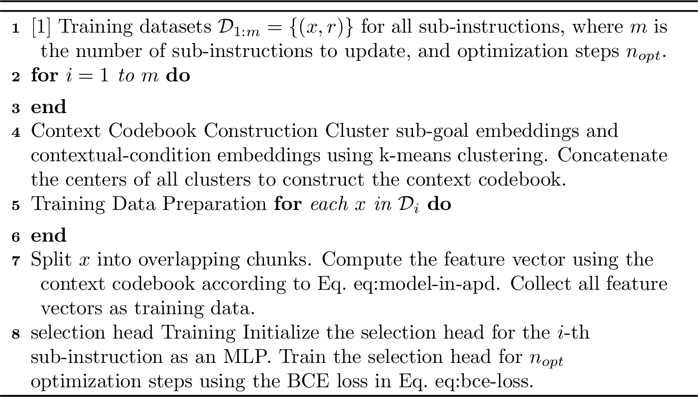 Figure 9: Training selection heads