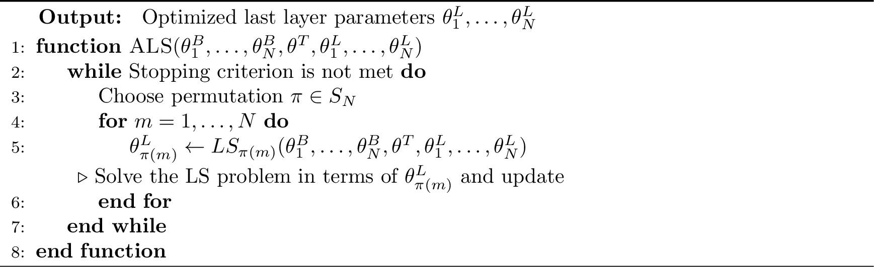 Figure 2: Alternating Least Squares Step for MIONet