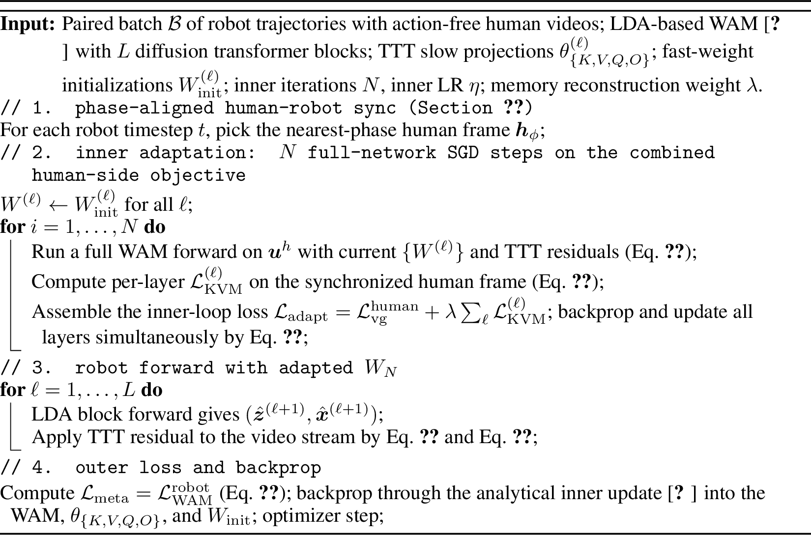 Figure 6: One meta-training step on a paired robot–human batch.