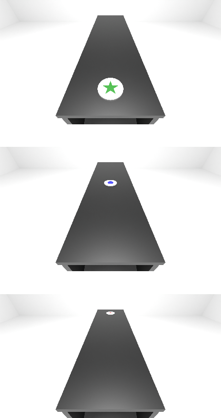 Figure 1: Examples of images included in the benchmark. Distance from the object is 0.25m, 1.50m, and 2.75m, from left to right.