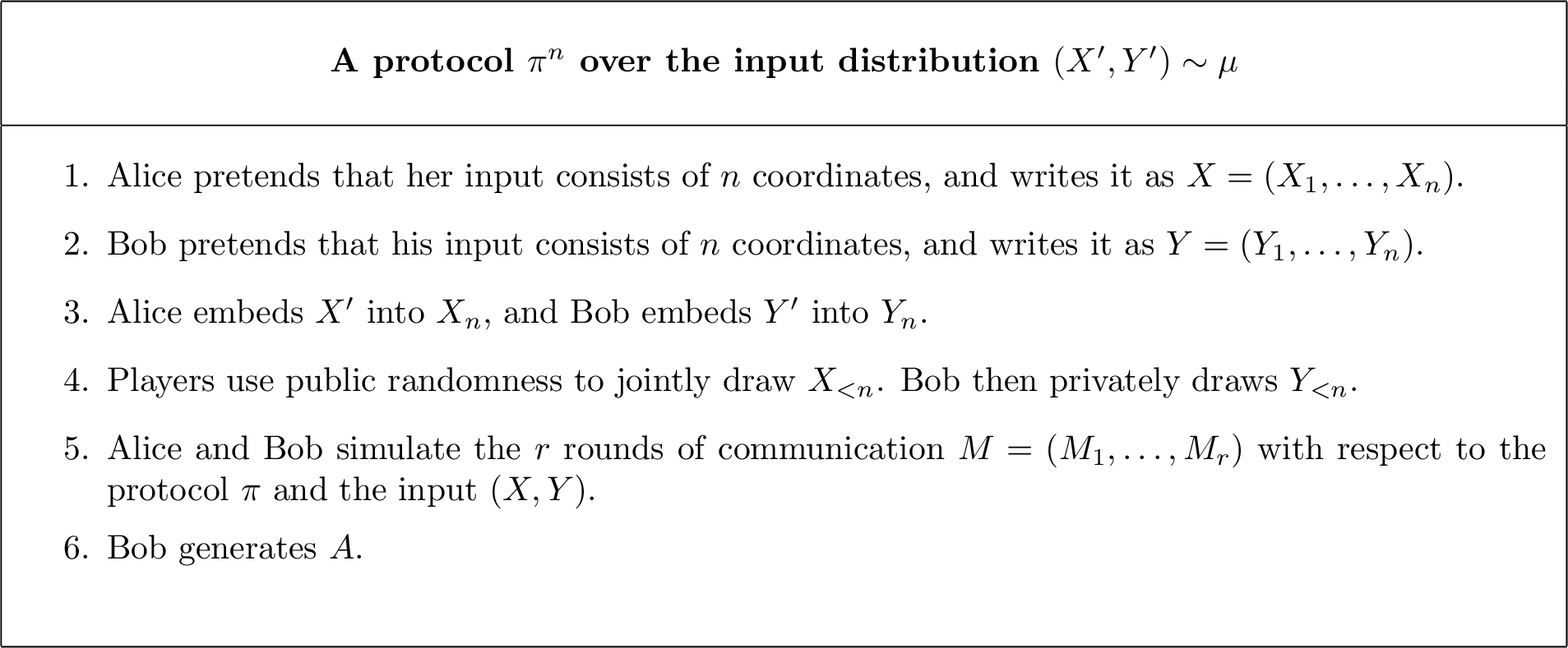 Figure 4: The protocol \pi^n resulting from decomposing \pi.