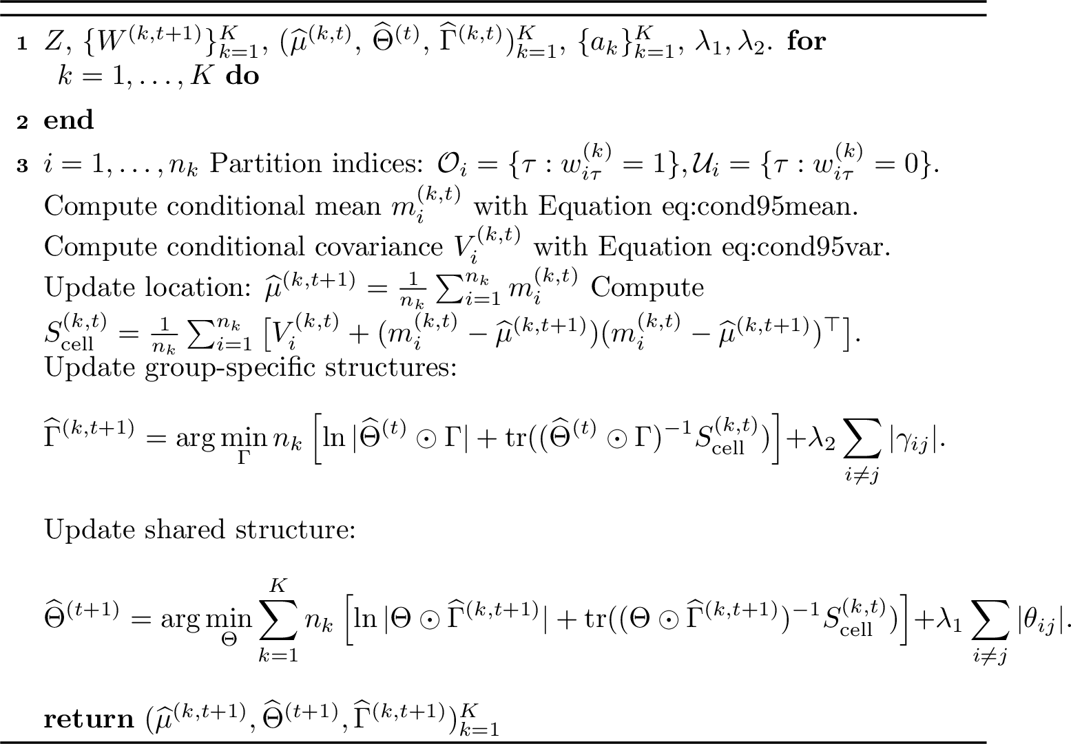 Figure 5: EM step for Algorithm 3