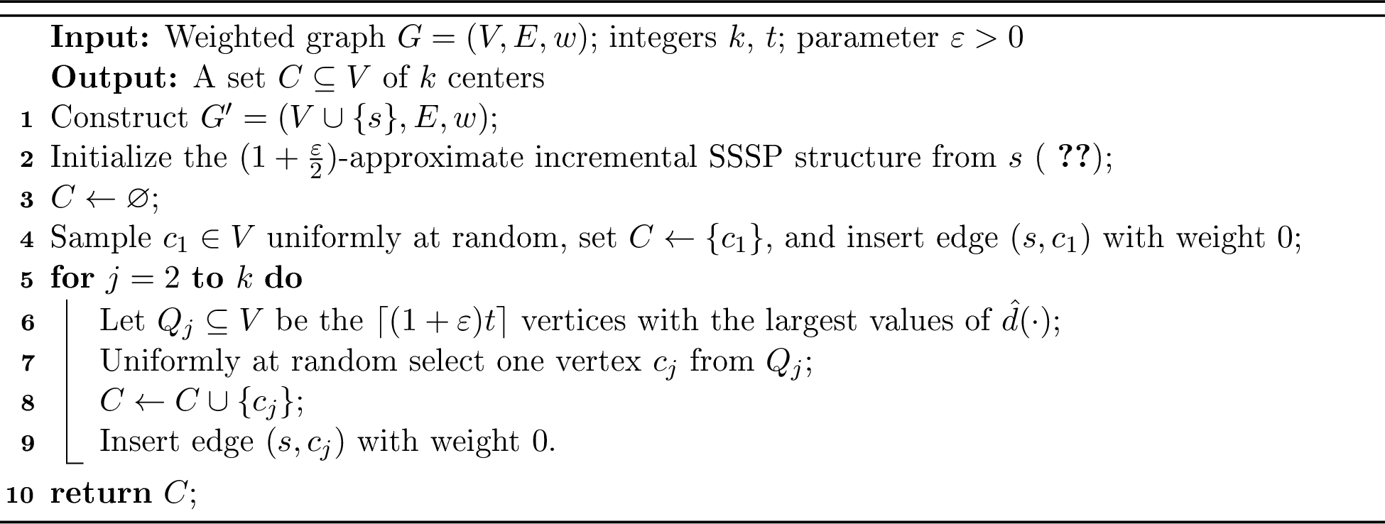 Figure 4: 2 + \varepsilon-Approximation for k-Center with t Outliers