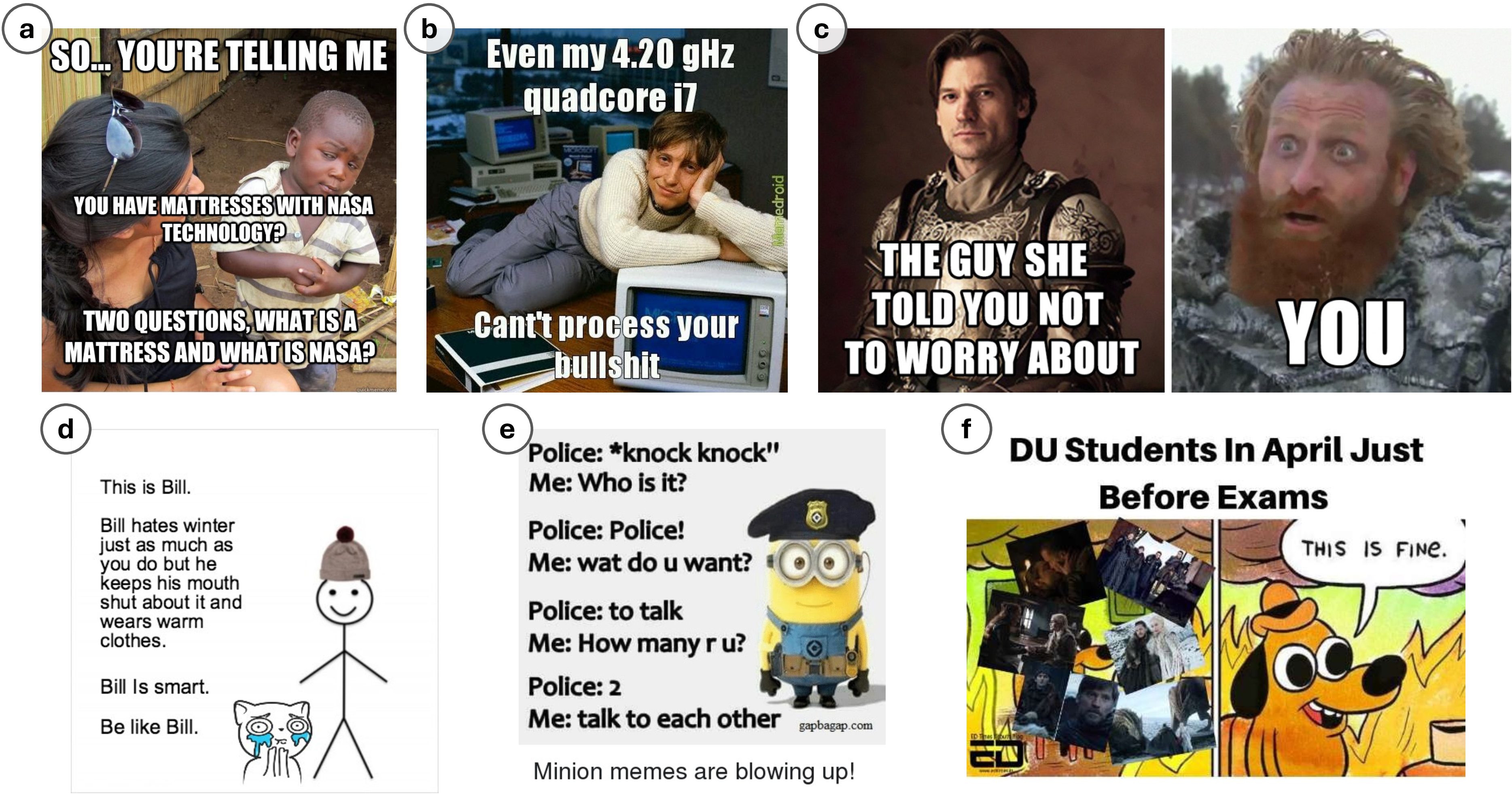 Figure 2: Image memes used in the user study.