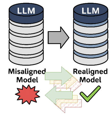 Figure 1: We attempt to repeatedly align and misalign our language model to understand behavioral and neural shifts within the model.