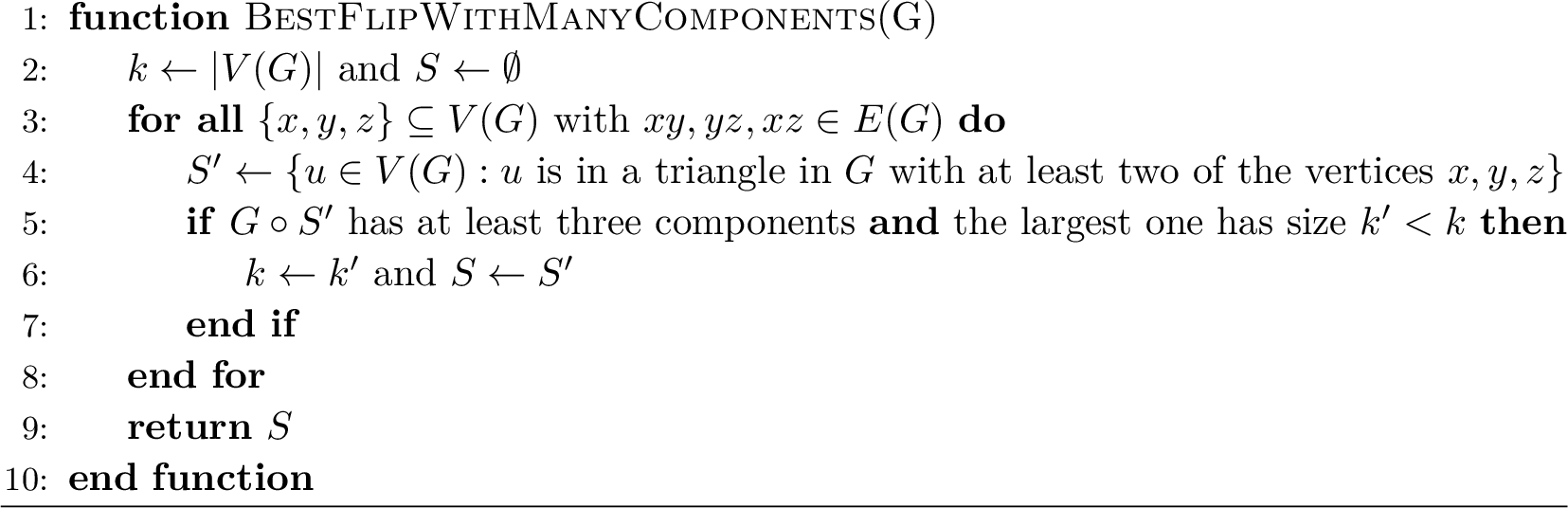 Figure 3: The algorithm for 17.