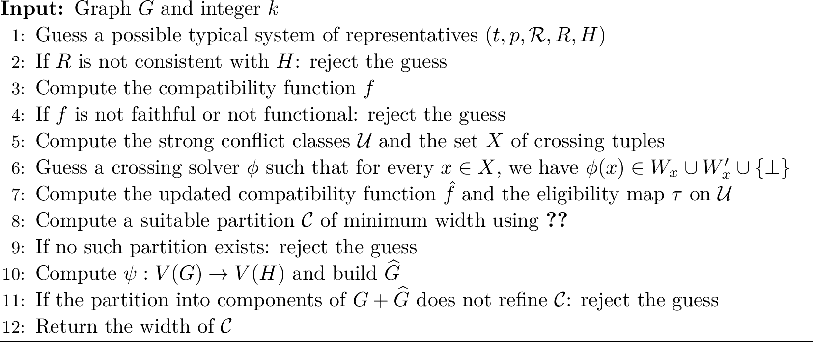 Figure 2: Roadmap of the algorithm for [thm:algo-XP]