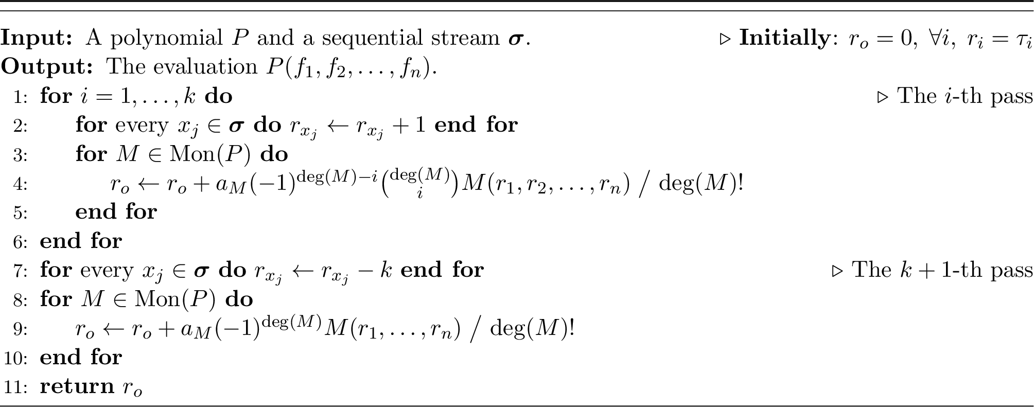 Figure 3: Compute Degree-k Polynomials