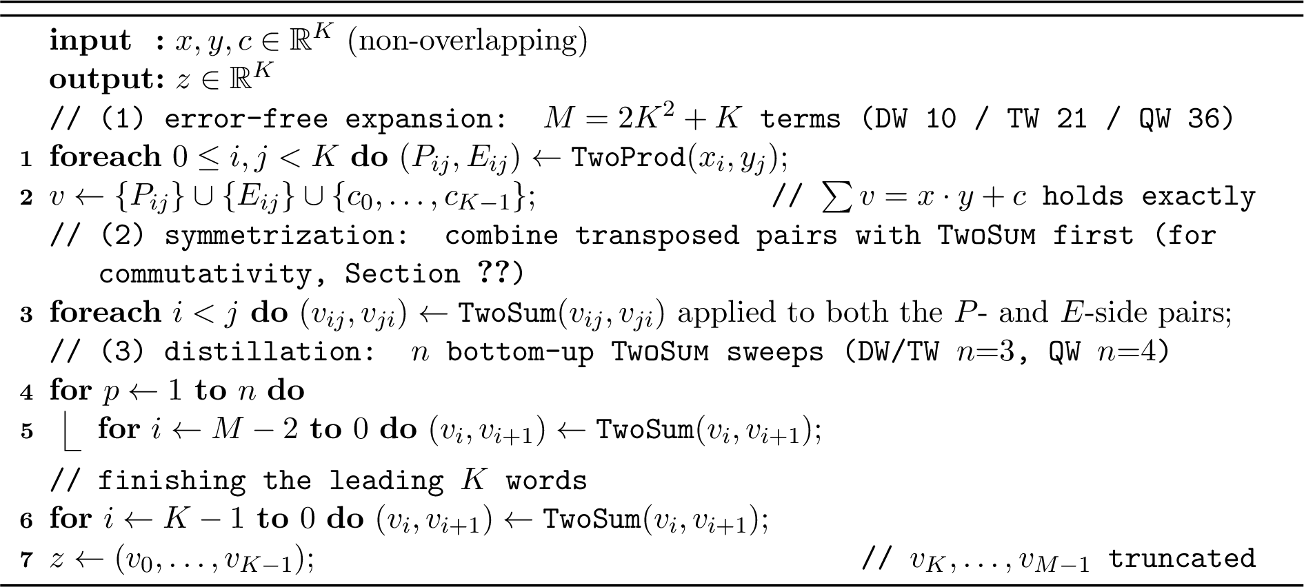 Figure 7: Exact FMA z=x\cdot y+c (K components, 194/432/968 flops)