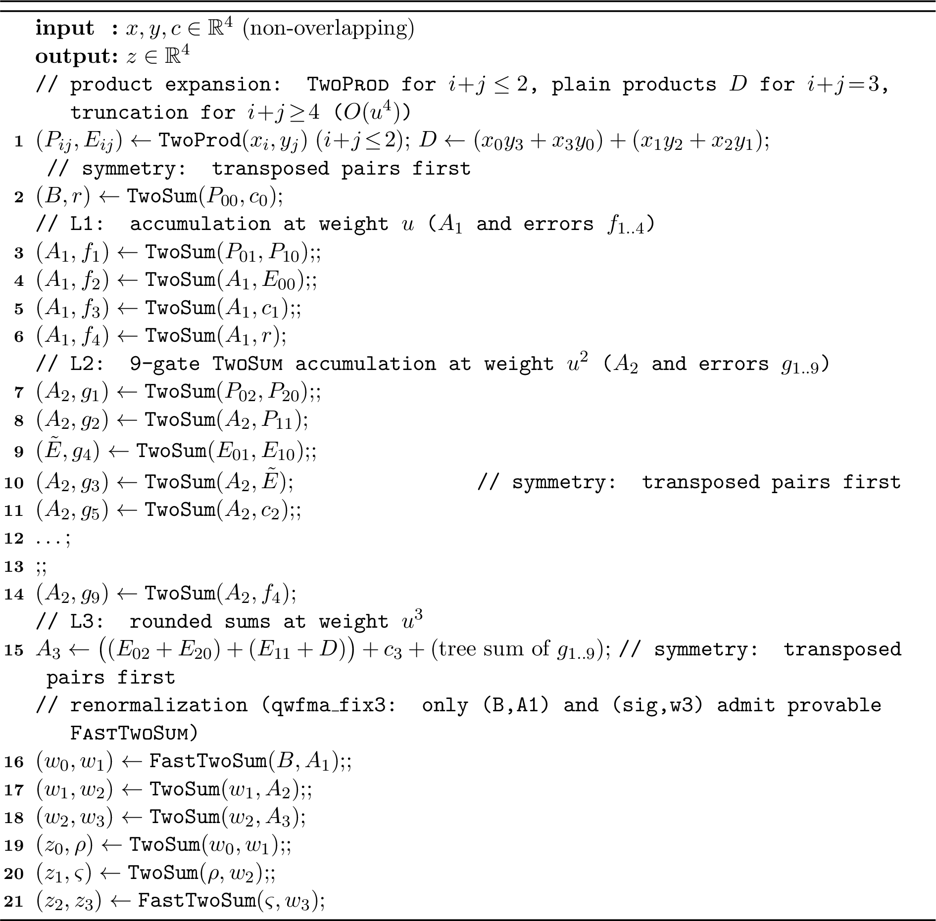 Figure 5: QW-FMA z=x\cdot y+c (K=4, 146 flops)