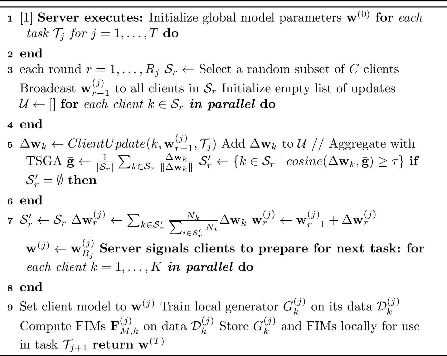 Figure 2: FedCMM task-level server coordination.