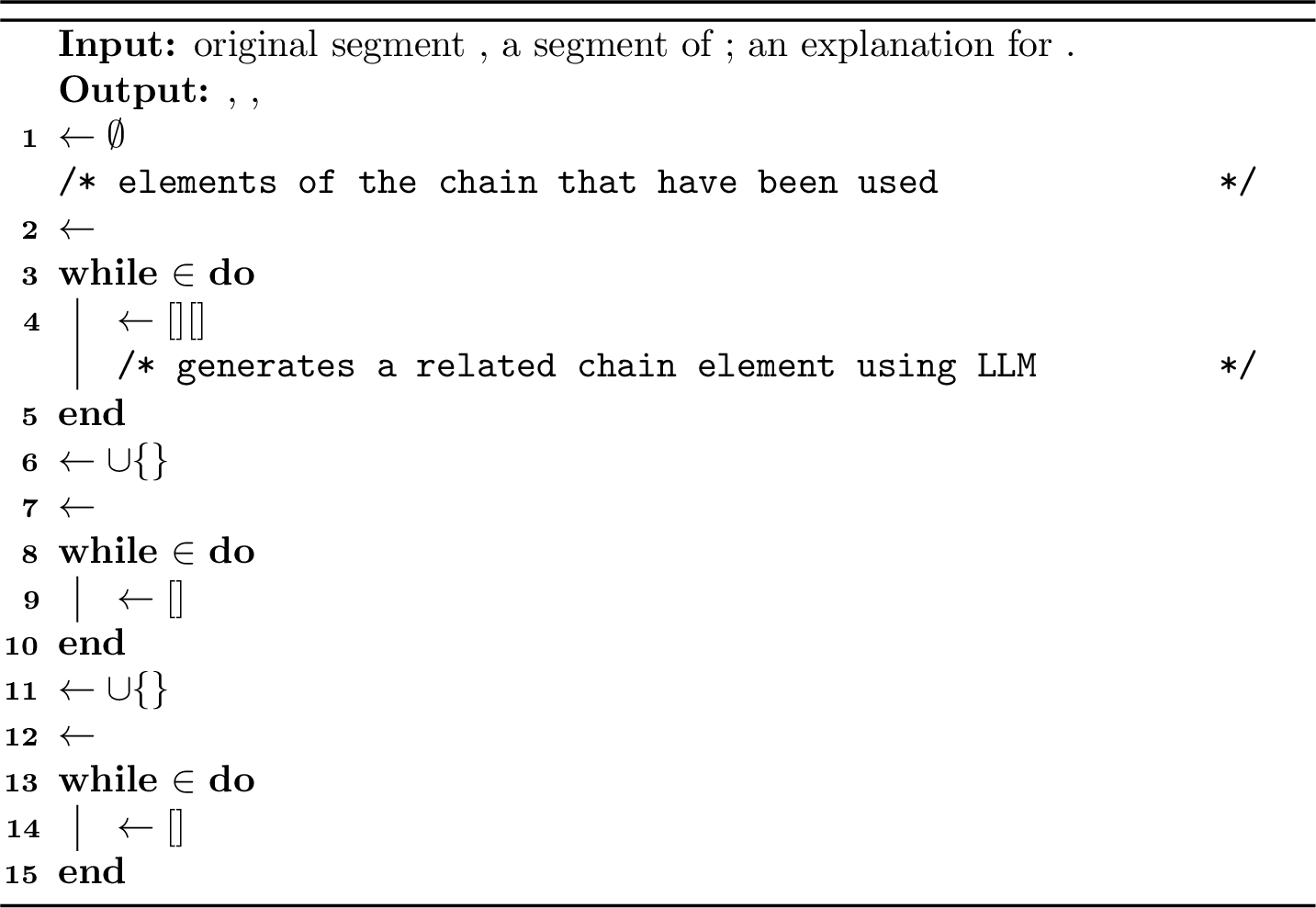 Figure 3: Algorithm for