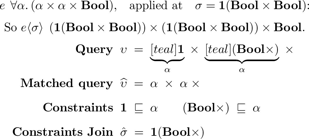 Figure 23: Type application query constraints.