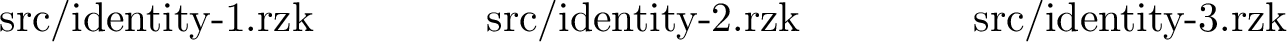 Figure 6: Three equivalent presentations of the dependent identity function in Rzk.