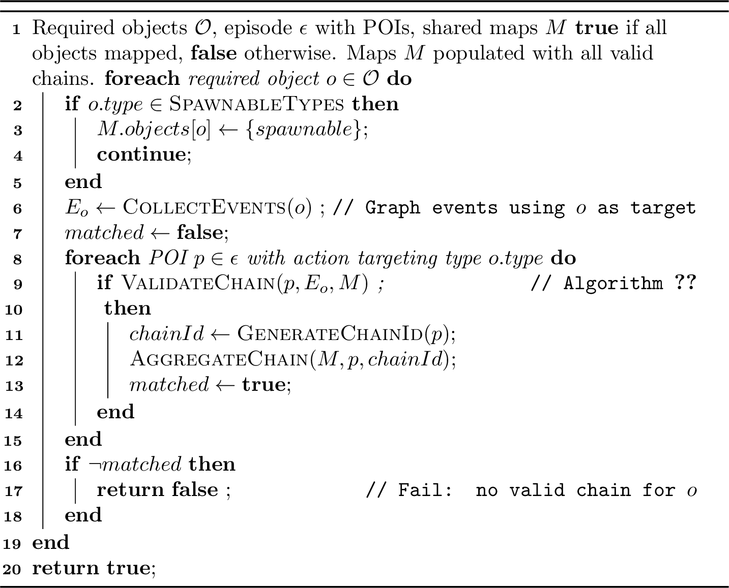 Figure 12: Object and action mapping.