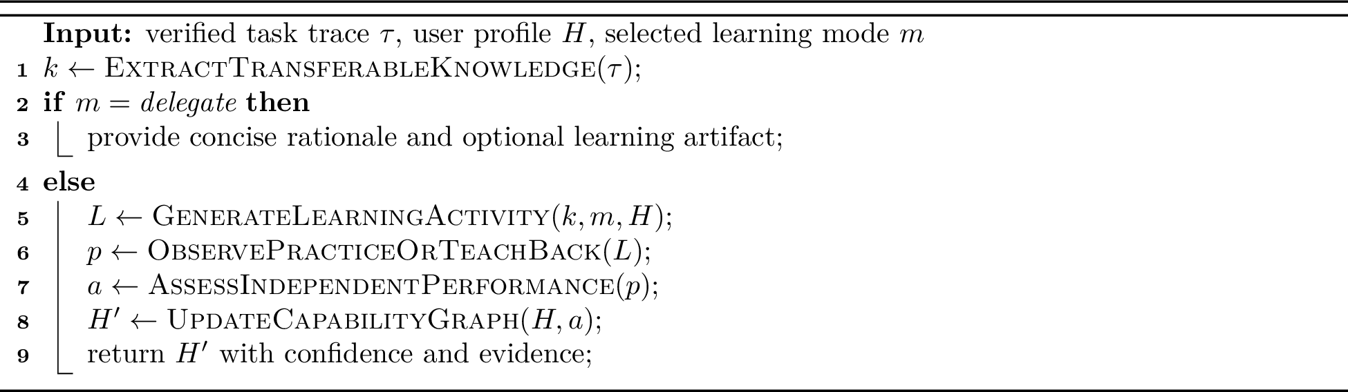 Figure 8: Human capability transfer after task completion