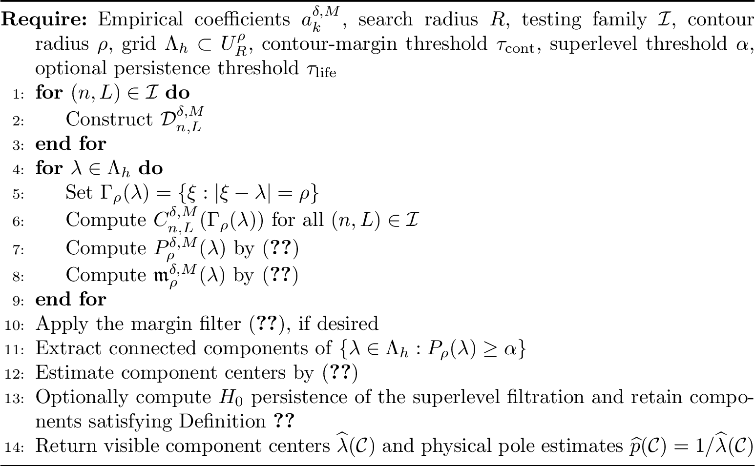 Figure 1: Contour-count indicator field for visible pole clusters