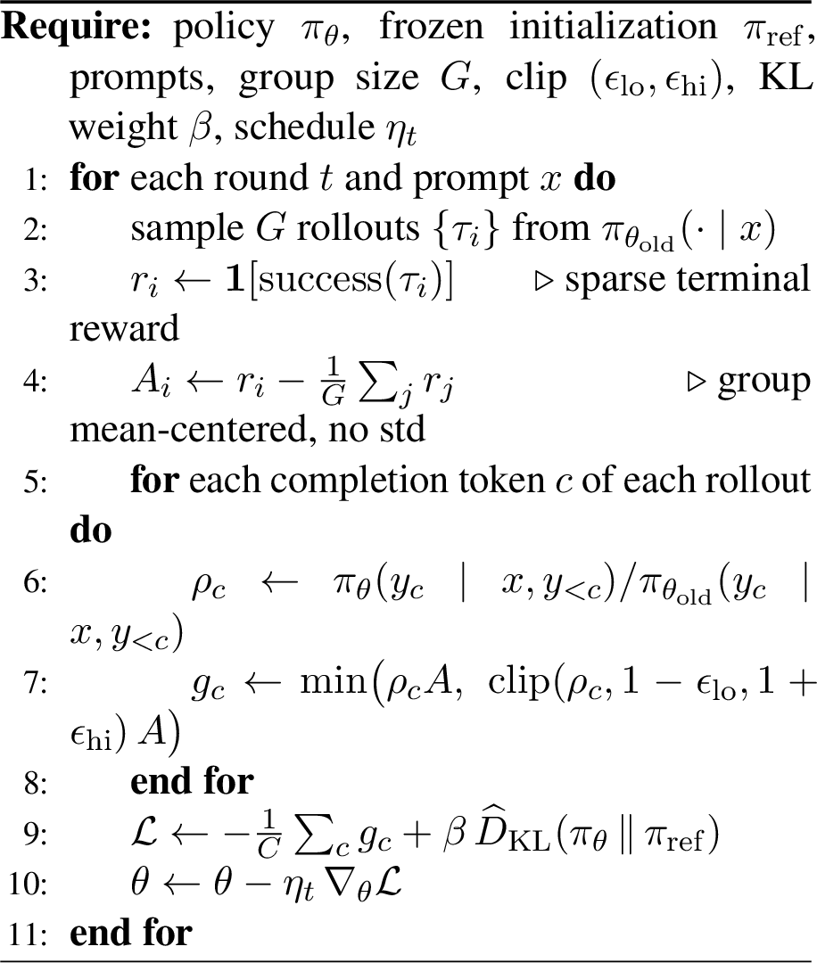 Figure 20: GRPO update for the web agent