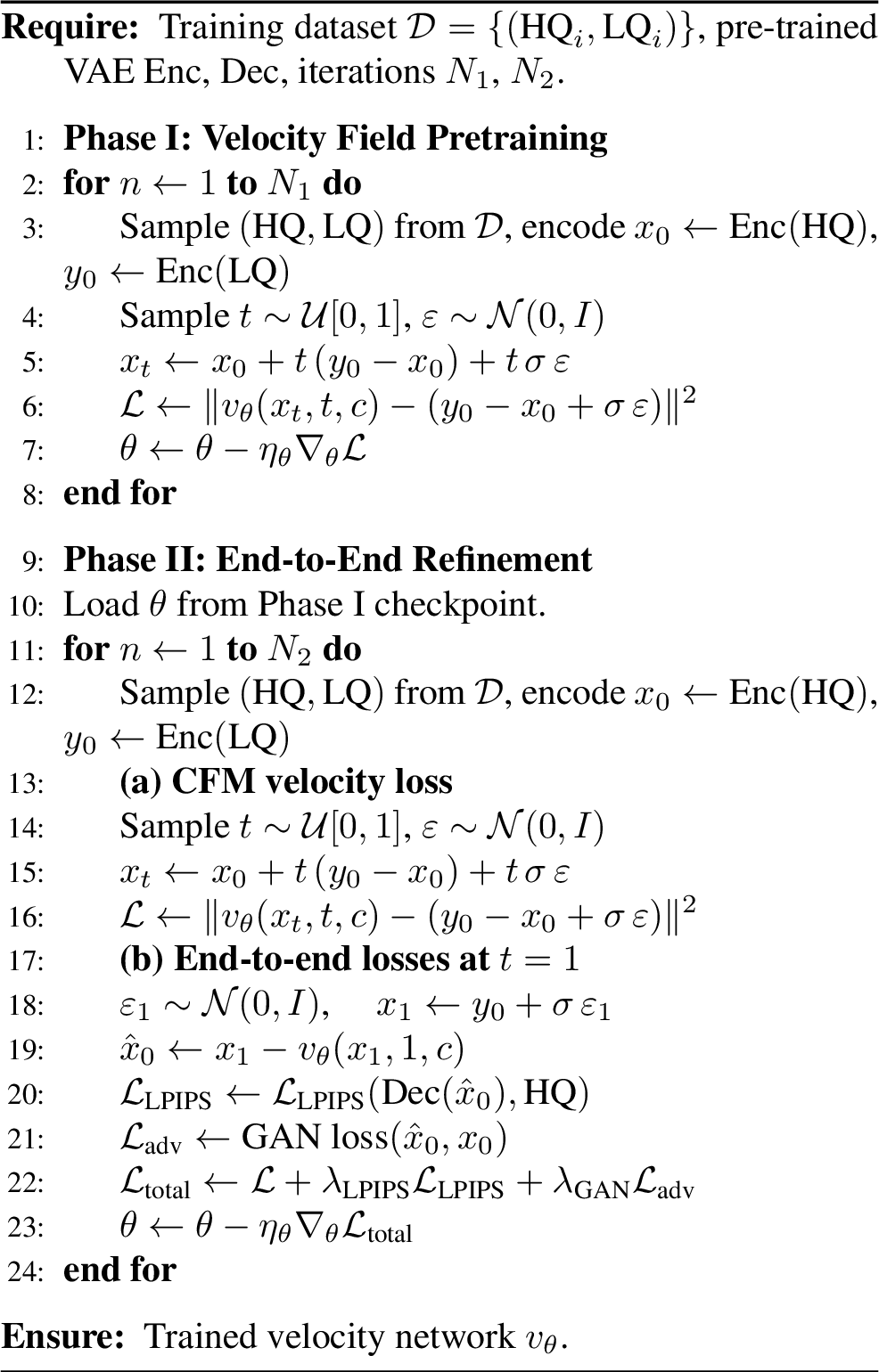 Figure 4: Two-Phase Training for Single-Step RFMSR