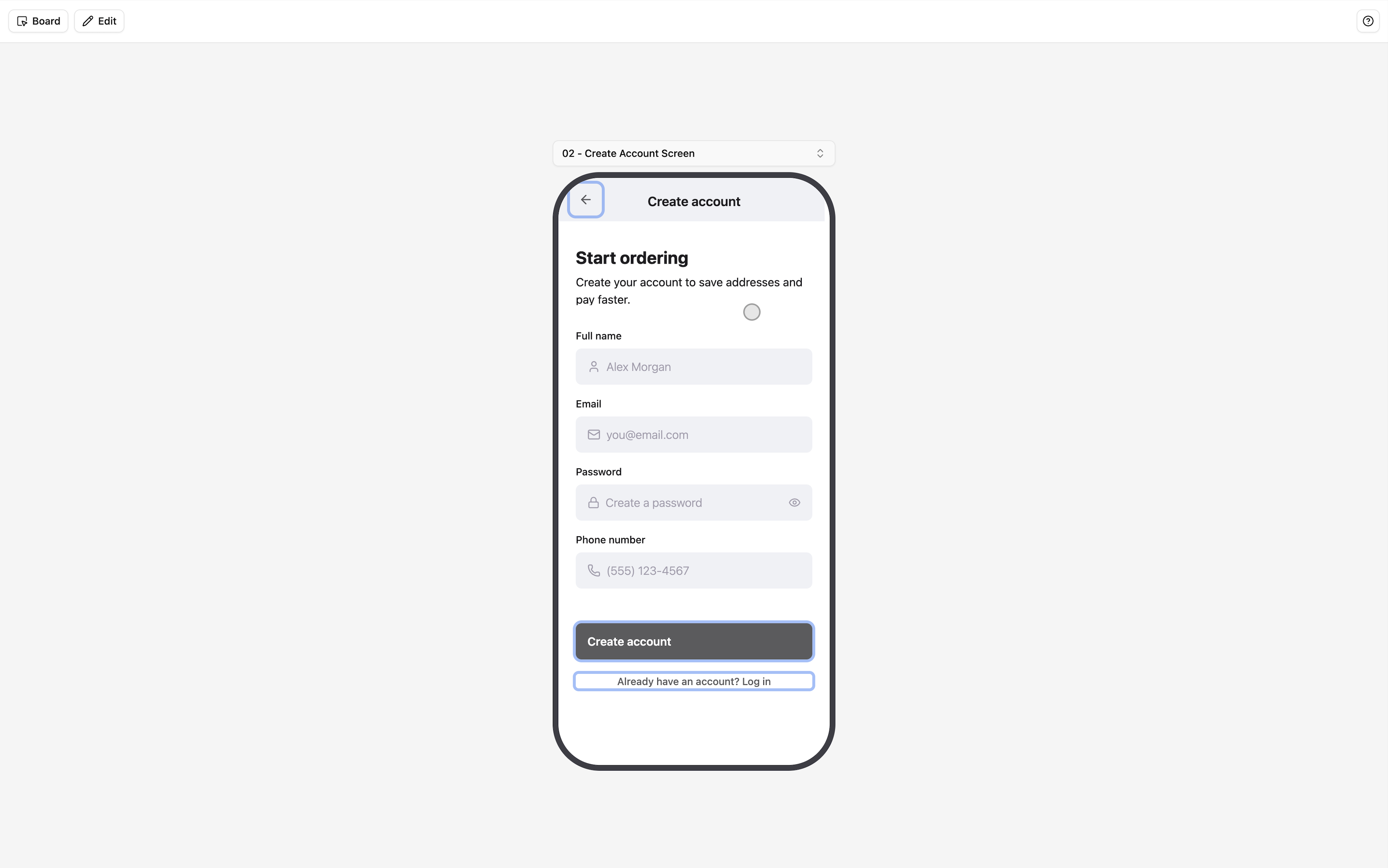 Figure 7: Interactive mode for navigation between connected screens.