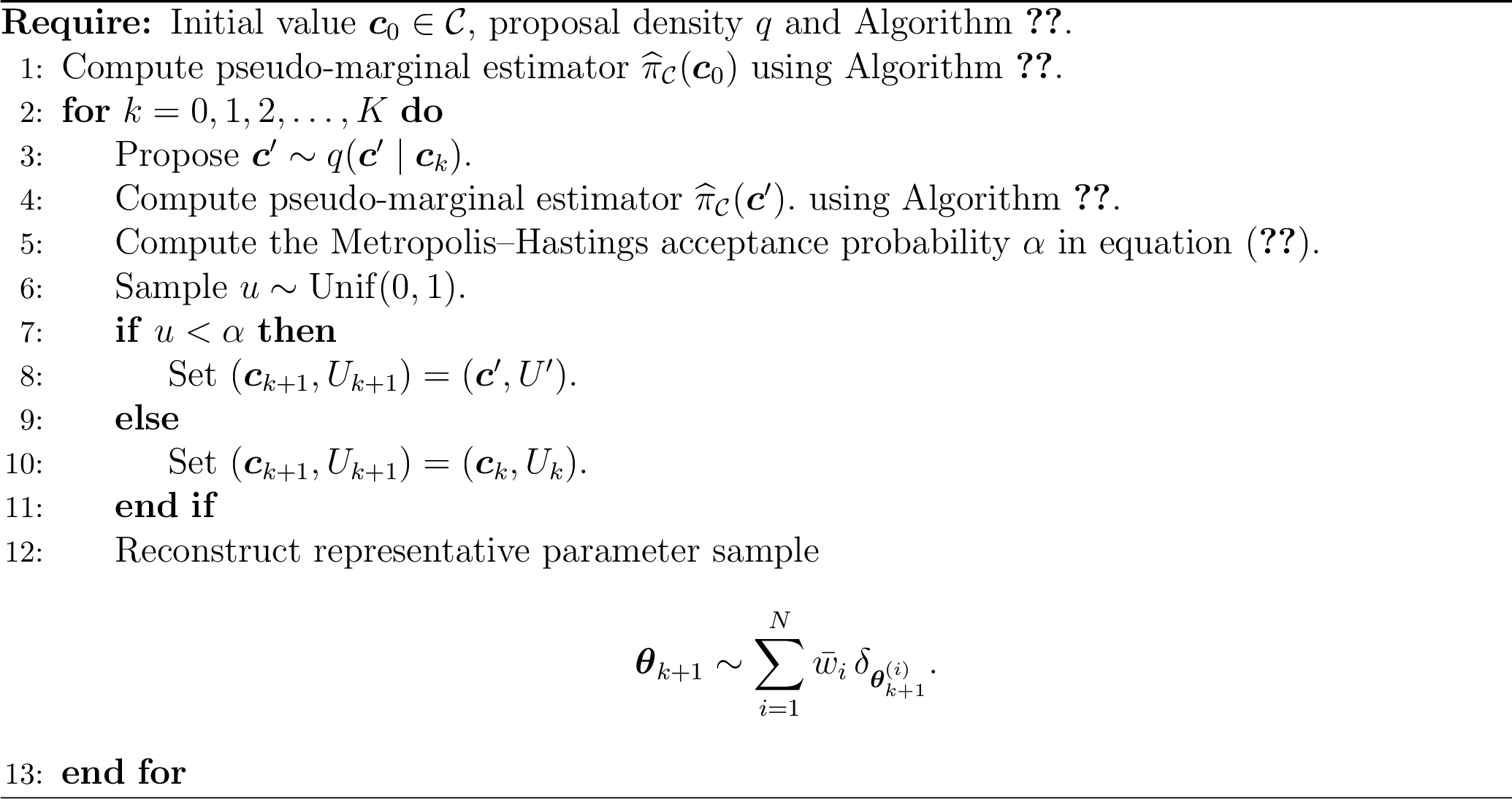 Figure 5: Identifiability Aware Pseudo-Marginal MCMC