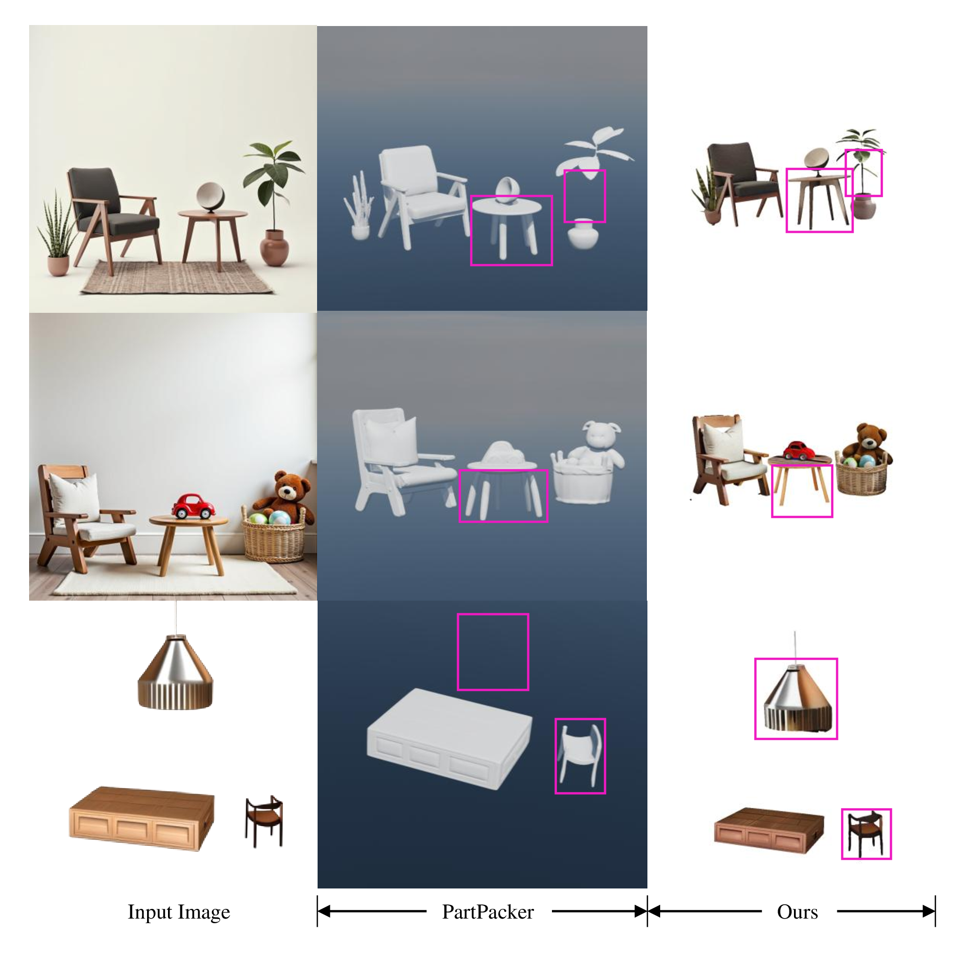 Figure 9: Qualitative comparison with PartPacker.
