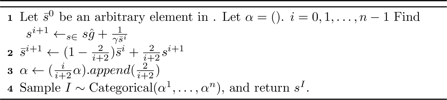 Figure 3: Find a combinatorial action whose expectation approximately solves 4