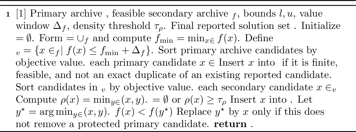 Figure 3: Score-aware density-filtered reporting