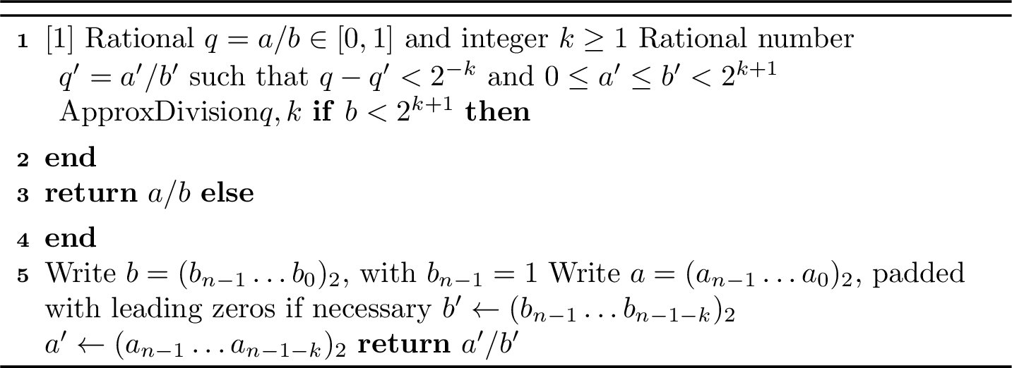 Figure 5: Approximately dividing two arbitrary-precision integers.