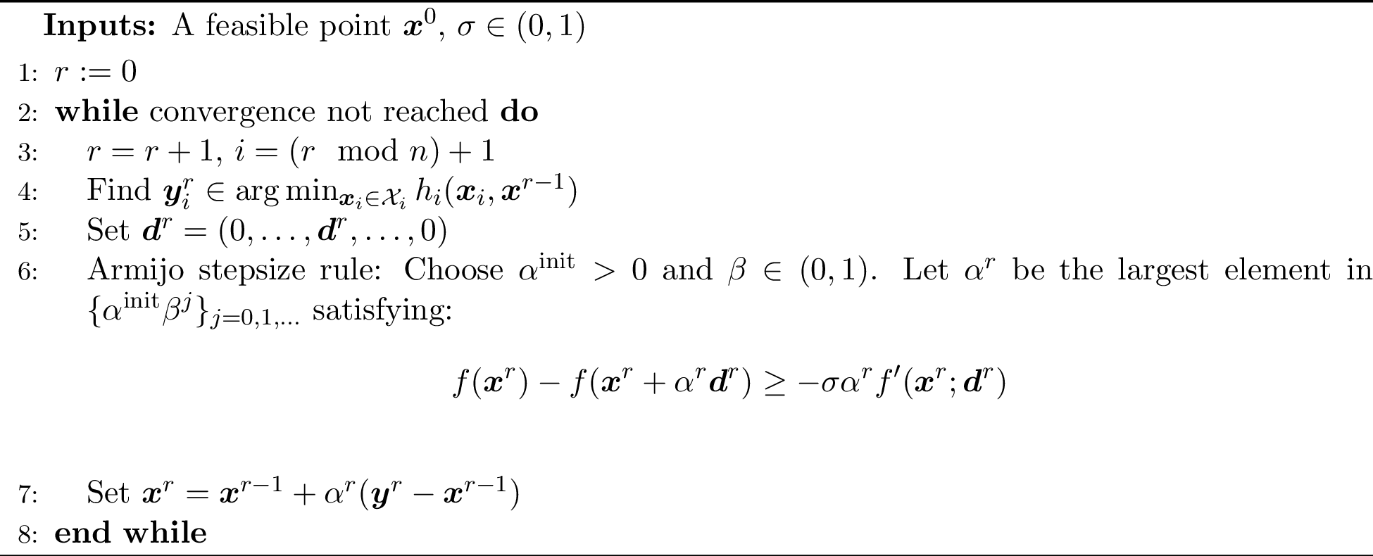 Figure 10: Pseudo-code for the BSCA algorithm [39]